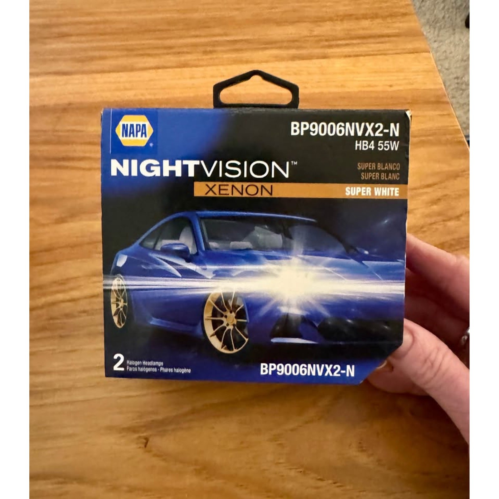 NAPA NightVision Xenon Super White Halogen Headlight Bulbs NAPA NightVision Xenon Super White Halogen Headlight Bulbs