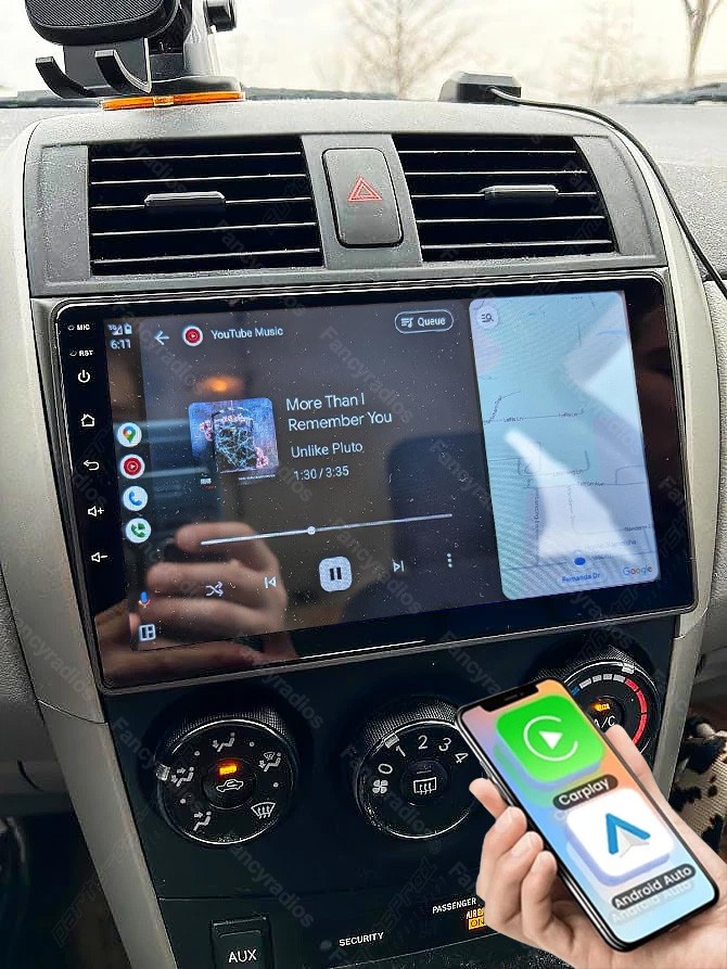For 2009-2013 Toyota Corolla Car Stereo Apple CarPlay Android 15 Radio GPS Navi