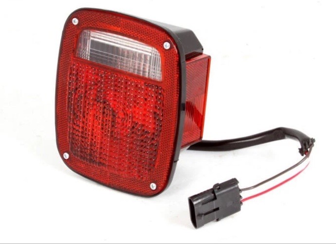 Omix-ADA Right Side Black HousingTail Light Assembly for 91-97 Jeep Wrangler Omix-ADA Right Side Black HousingTail Light Assembly for 91-97 Jeep Wrangler