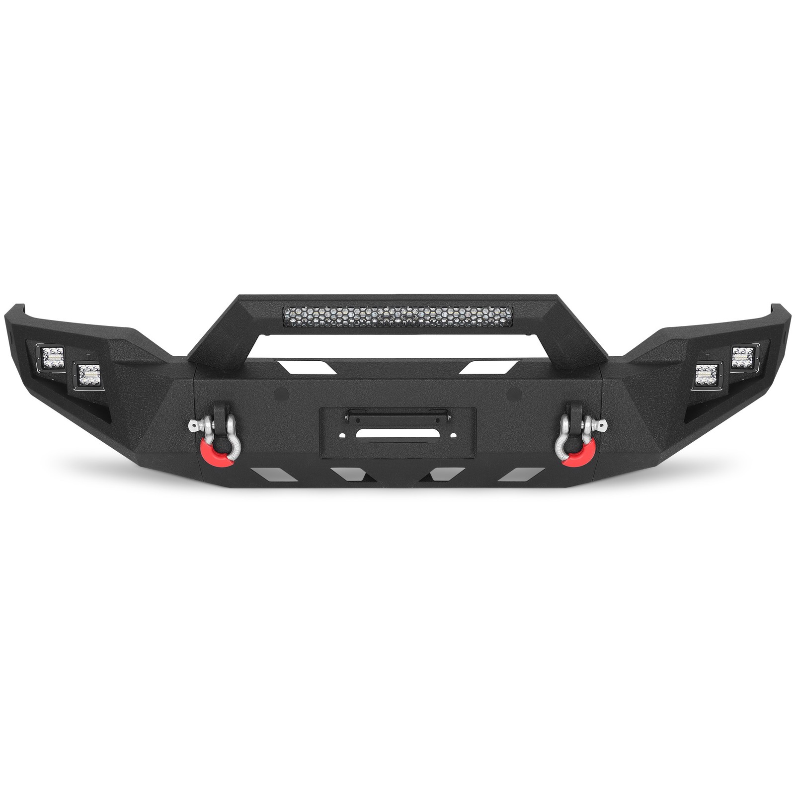 For 07-13 Toyota Tundra Front Bumper W/LED Lights D-ring Sensor Hole Winch Plate For 07-13 Toyota Tundra Front Bumper W/LED Lights D-ring Sensor Hole Winch Plate