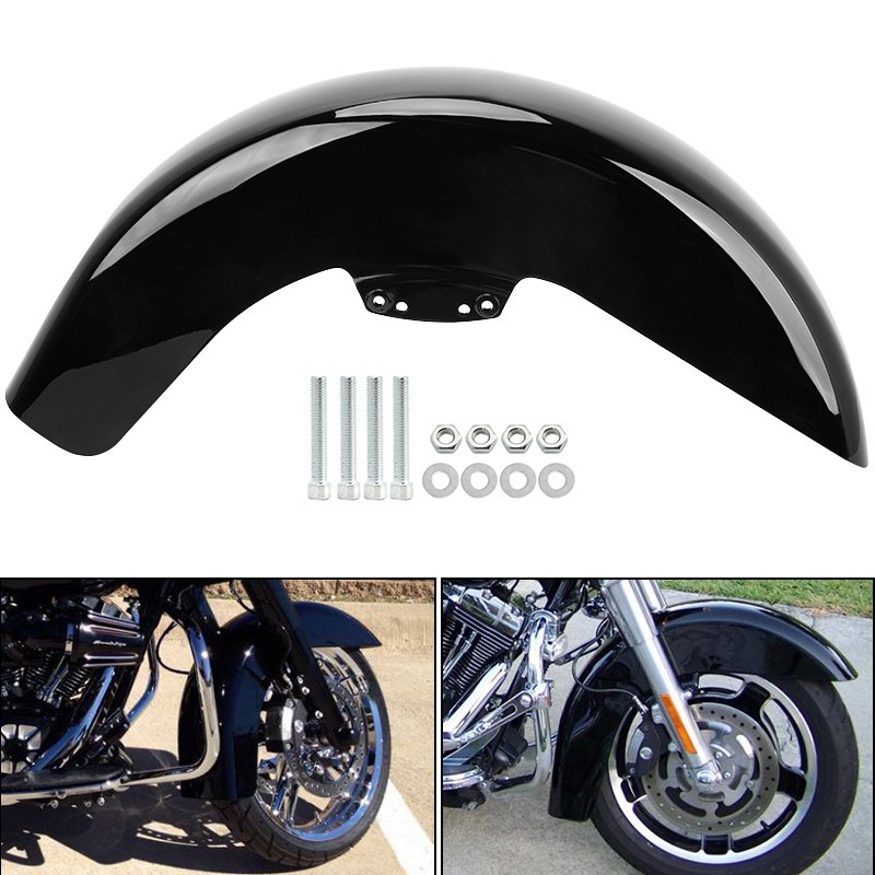 Vivid Black Front Fender Fit For Harley Electra Street Glide Road King 2014-Up Vivid Black Front Fender Fit For Harley Electra Street Glide Road King 2014-Up