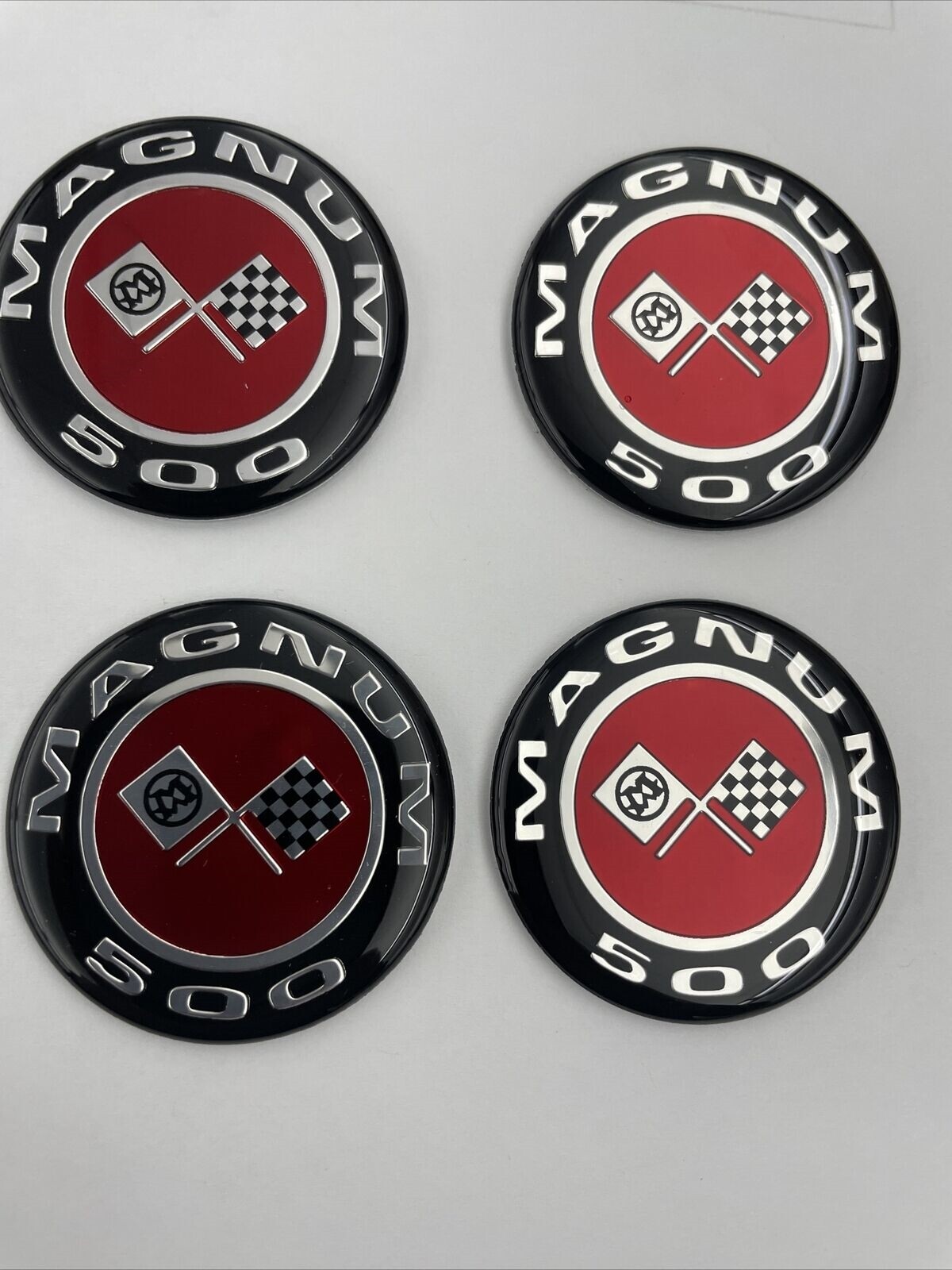 1965-73 FORD MAGNUM 500 WHEEL CENTER CAP EMBLEM SET OF 4