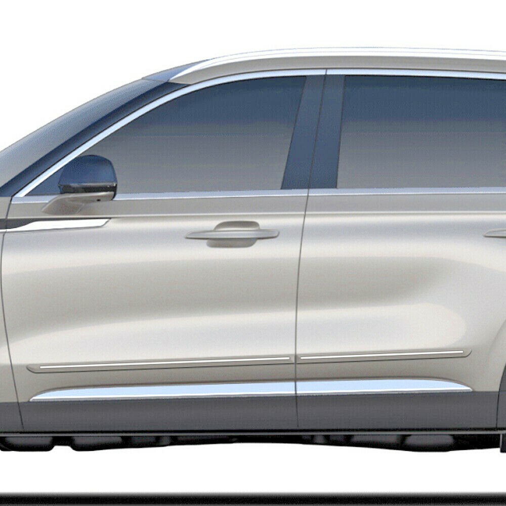 For: Lincoln Aviator 20-26 Painted Side Moldings w/ Chrome Inserts #CF-AVIATOR20 For: Lincoln Aviator 20-26 Painted Side Moldings w/ Chrome Inserts #CF-AVIATOR20