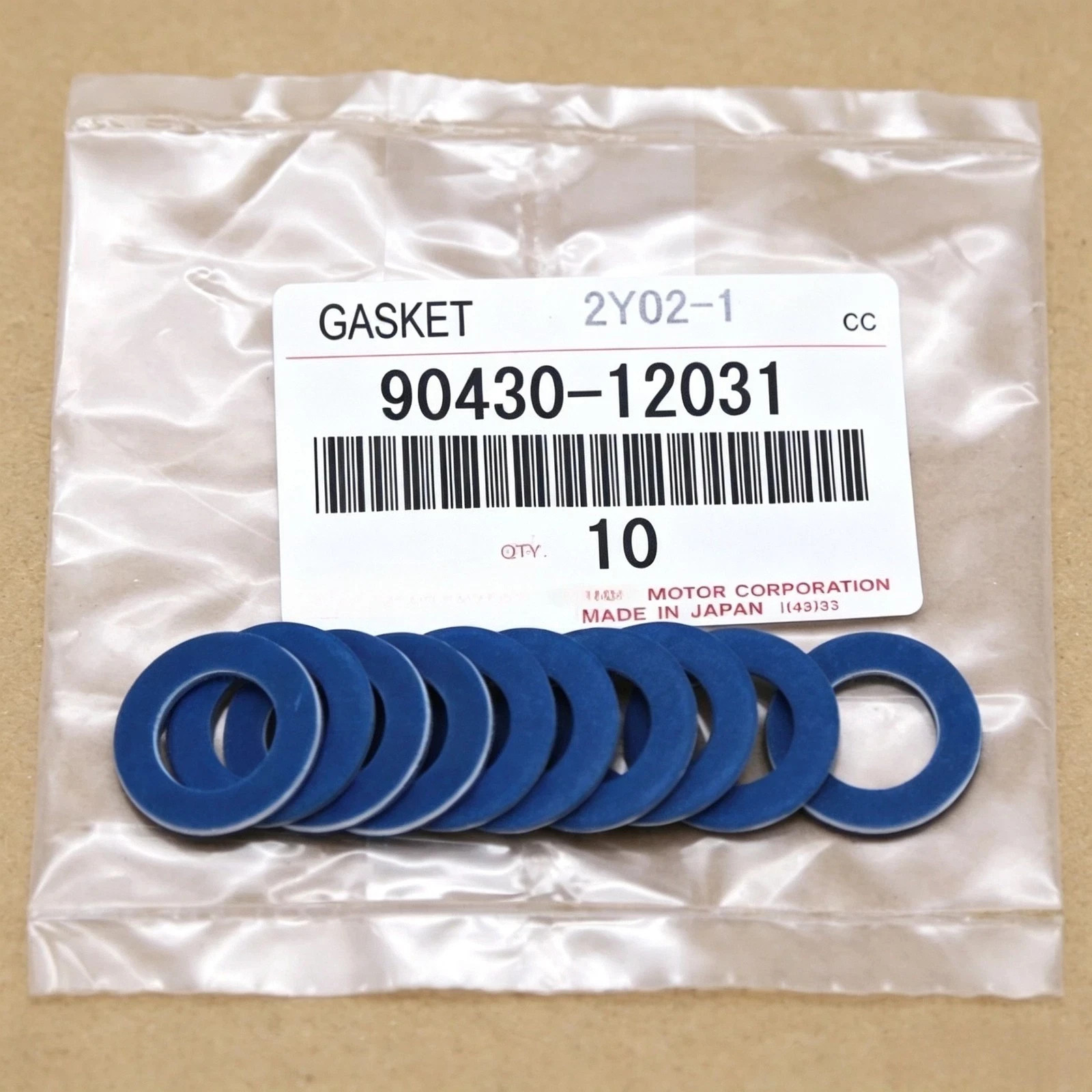 Set of 10 90430-12031 Toyota Lexus Oil Pan Drain Plug Washer Gasket OEM US Set of 10 90430-12031 Toyota Lexus Oil Pan Drain Plug Washer Gasket OEM US