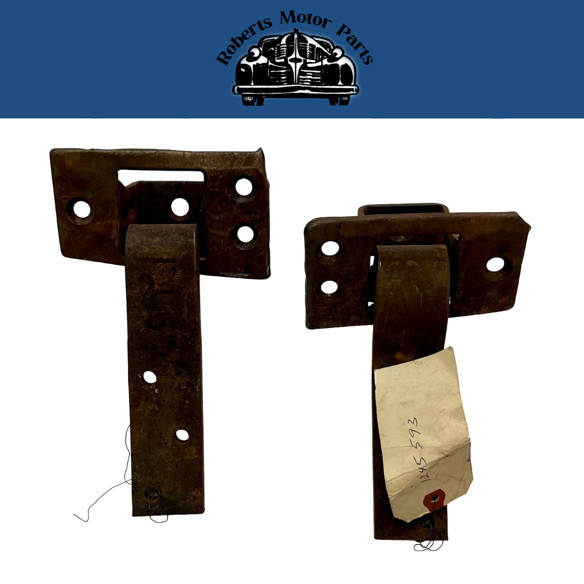 New Old Stock Rear Lower Door Hinges 1949-1952 Plymouth Sedan #1245592 & 1245593