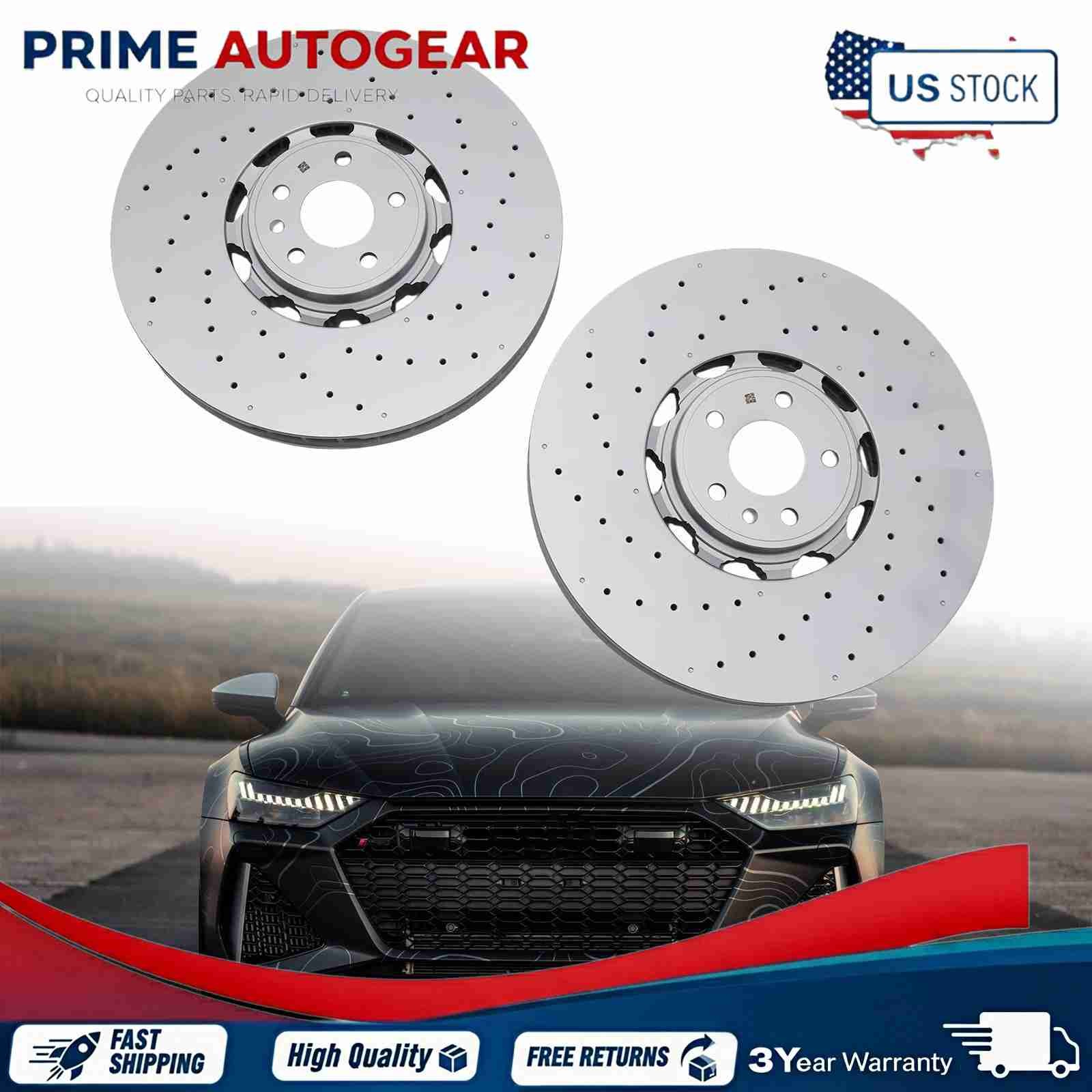 4K0615301S Front Disc Brake Rotor Set for 2021-2026 Audi RS6 Avant RS7 Sportback