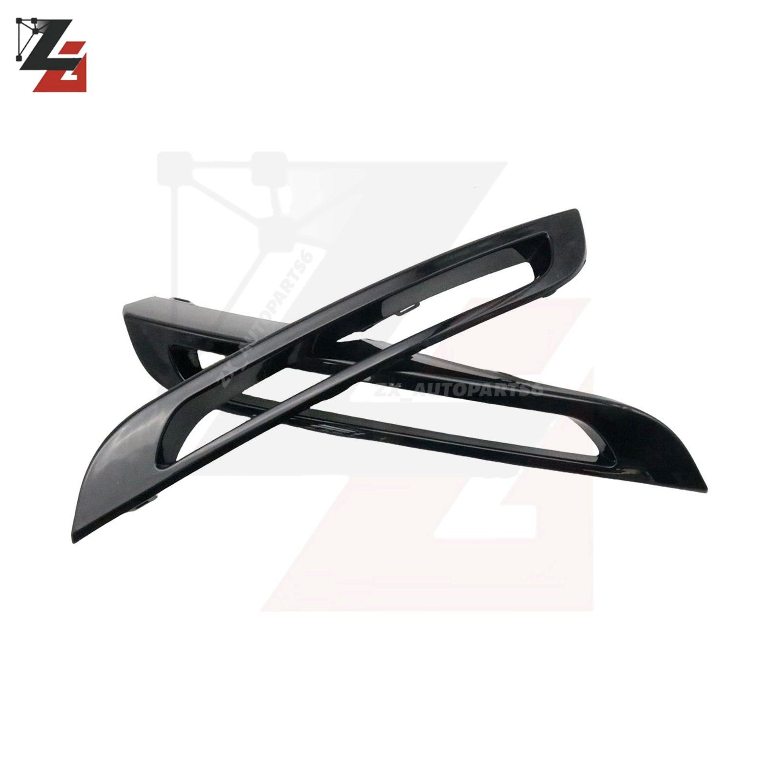 Left & Right Gloss Black Fog Light Covers for Range Rover Velar 2018-2022 Models