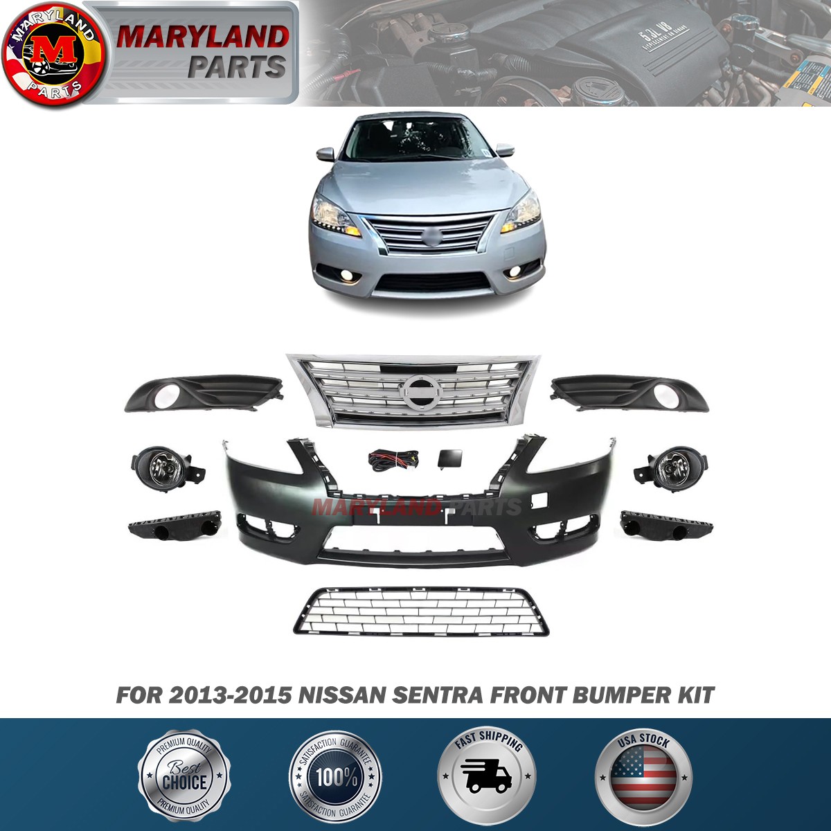 For 2013-2015 Nissan Sentra Front Bumper Kit For 2013-2015 Nissan Sentra Front Bumper Kit