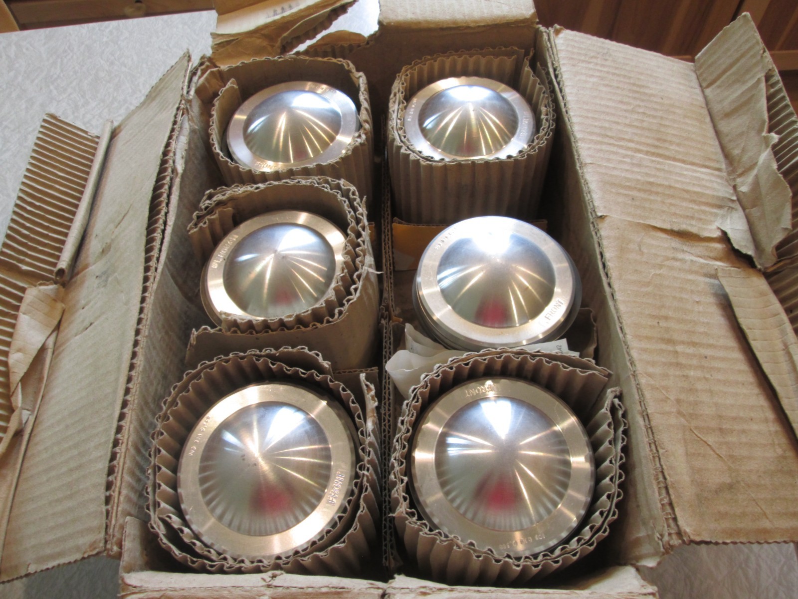 NEW JAGUAR E-TYPE HEPOLITE PISTON SET +20 OVERSIZE 9:1  20615/KR SET.