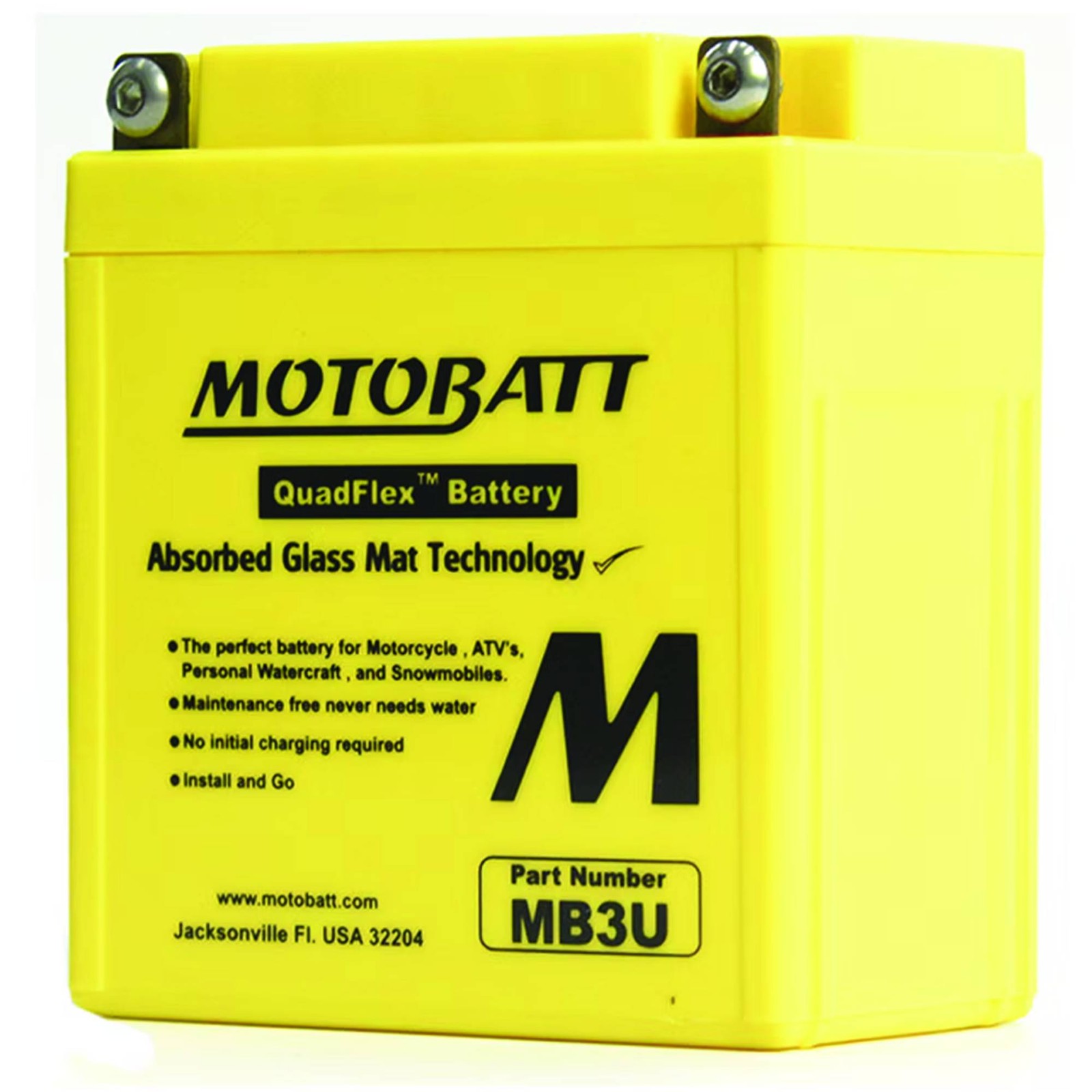 Motobatt Battery For Cagiva T4R 350cc 1987