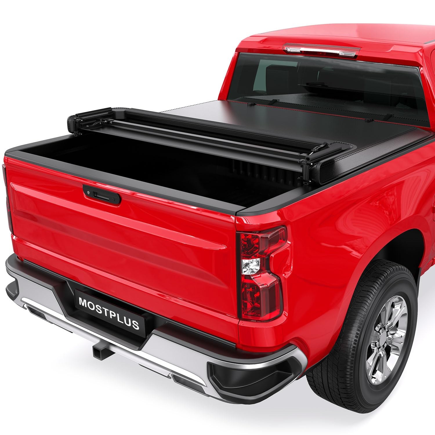 MOSTPLUS Quad Fold Soft Truck Bed Tonneau Cover Compatible for 2014-2019 Chevy,, MOSTPLUS Quad Fold Soft Truck Bed Tonneau Cover Compatible for 2014-2019 Chevy,,