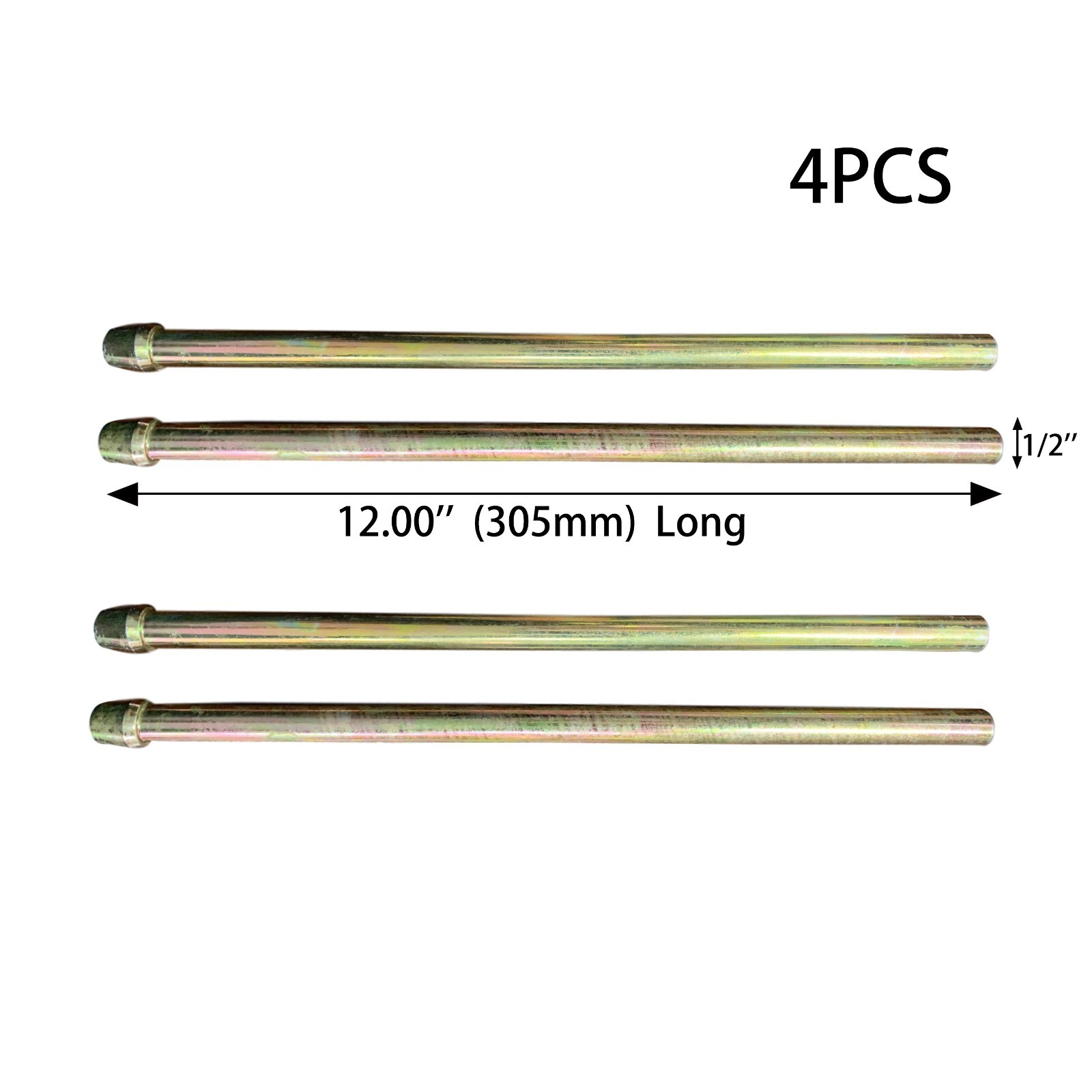 4Pcs Straight Wire Single Head Exhaust Hanger Universal 1/2\'\' Mild Steel L:12\'\'