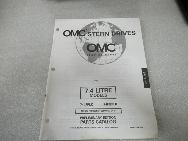 PM169 1997 OMC Stern Drives 7.4 Litre Models Prelim Edition Parts Catalog 988226