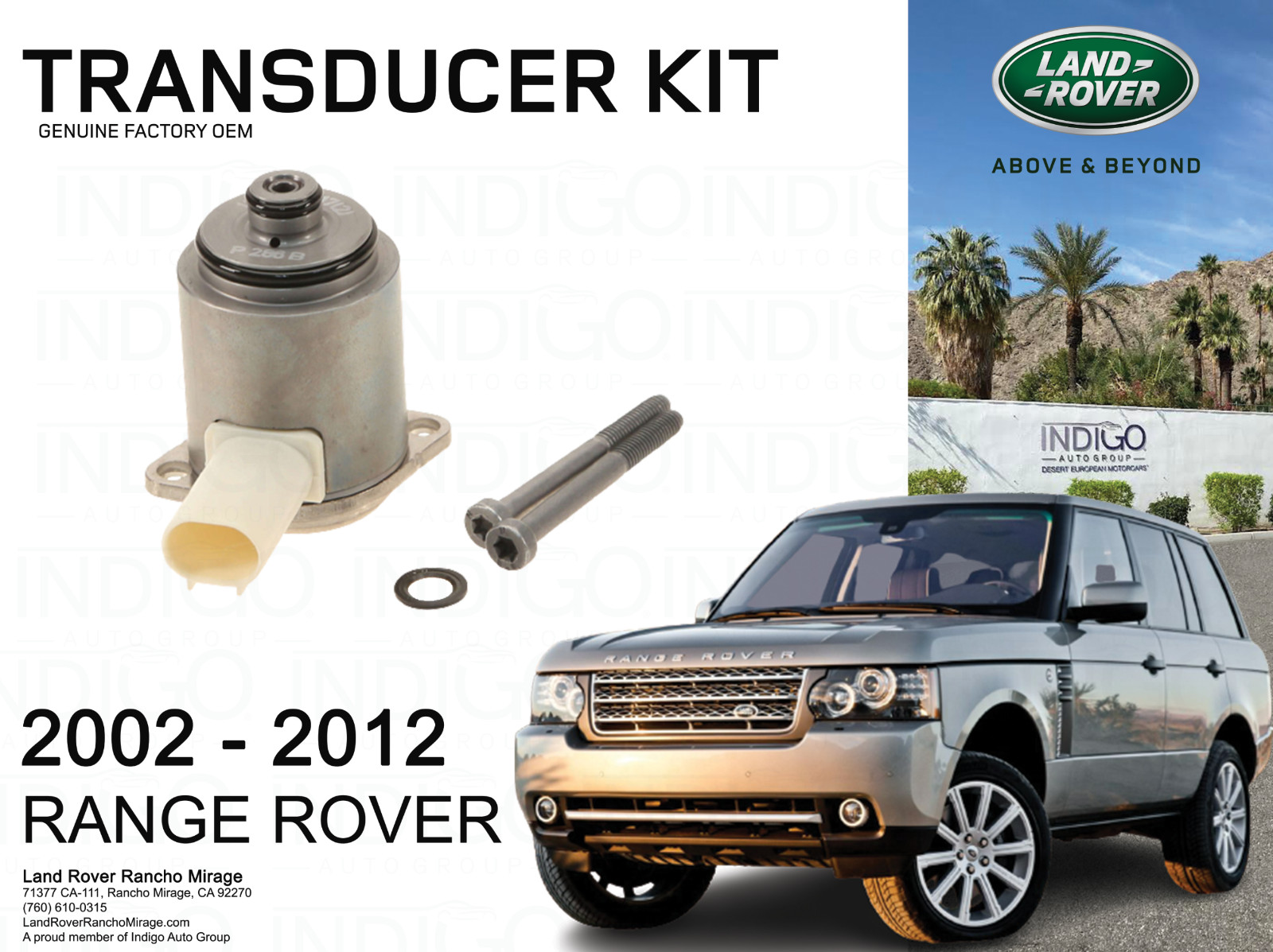 GENUINE FACTORY OEM LAND ROVER TRANSDUCER KIT RANGE ROVER 02 - 12   (SEND VIN)