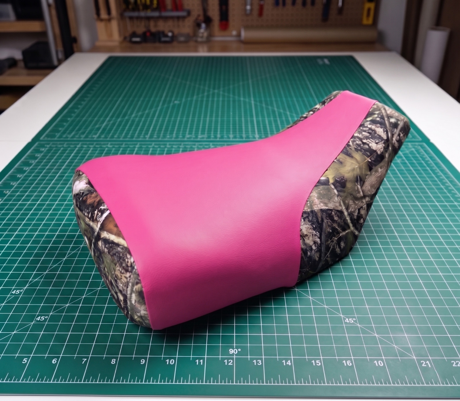 Honda TRX350 Foreman Seat Cover For 1986 To 1989 Camo Pink Vinyl Seat Cover