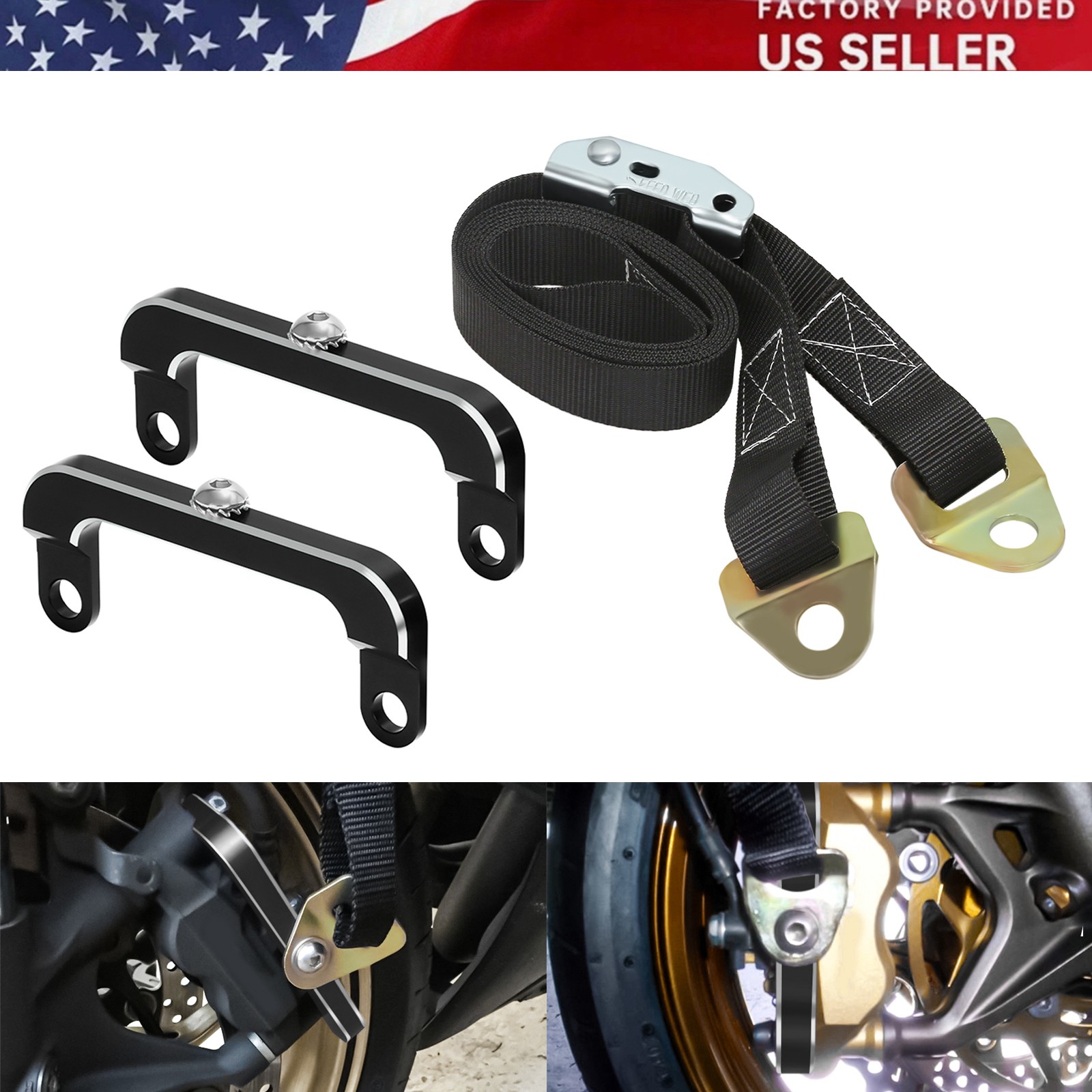 For GSX-R1000 GSXR1000R/RZ/X Front Lowering Strap Brackets Drag/Roll Racing