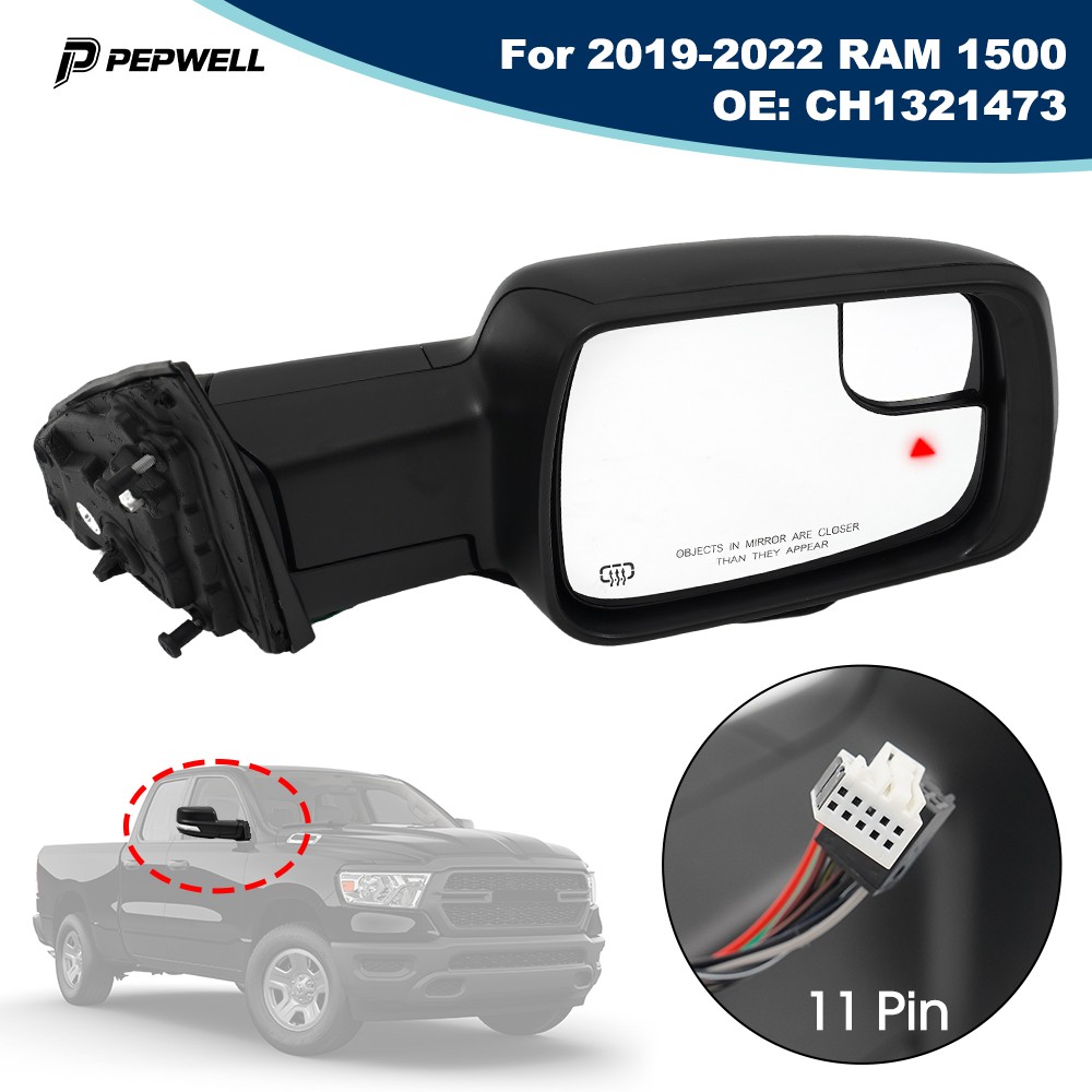 For 2019-2022 Ram 1500 Front Right Side Rear View Mirror Heated Blind Spot OEM