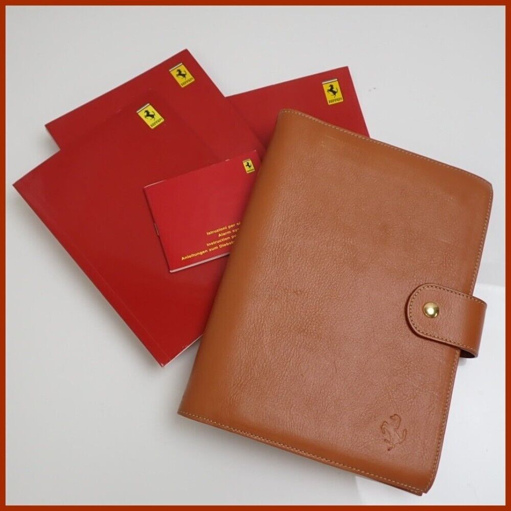 Ferrari 550 Maranello Owners Manual With Brown Leather Case Made by Schedoni