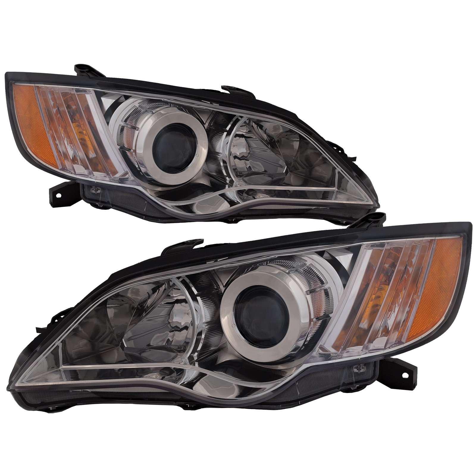 Side Headlights Fit 2008-2009 Subaru Outback CAPA SU2502133 SU2503133 Halogen