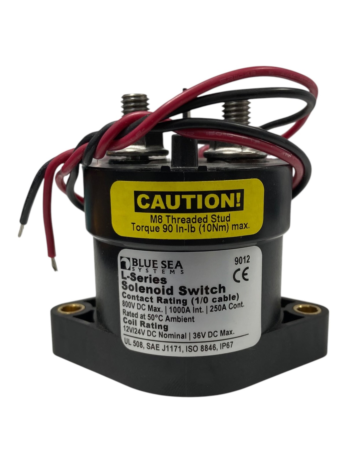 Blue Sea 9012, L-Series Solenoid Switch 12V / 24V, 250A, NEW OEM