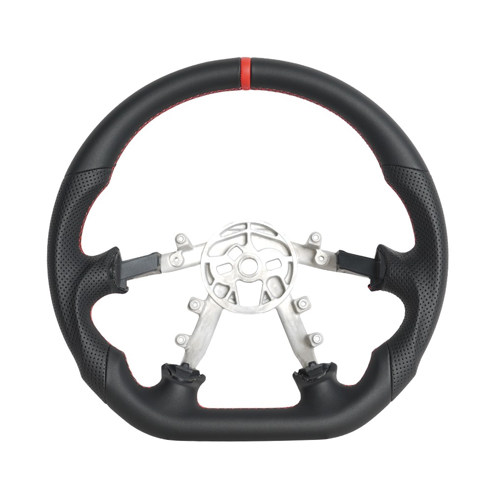 Full Leather Steering Wheel For Chevrolet Corvette C5 Z06 ZR1 1997-2004 Red Line