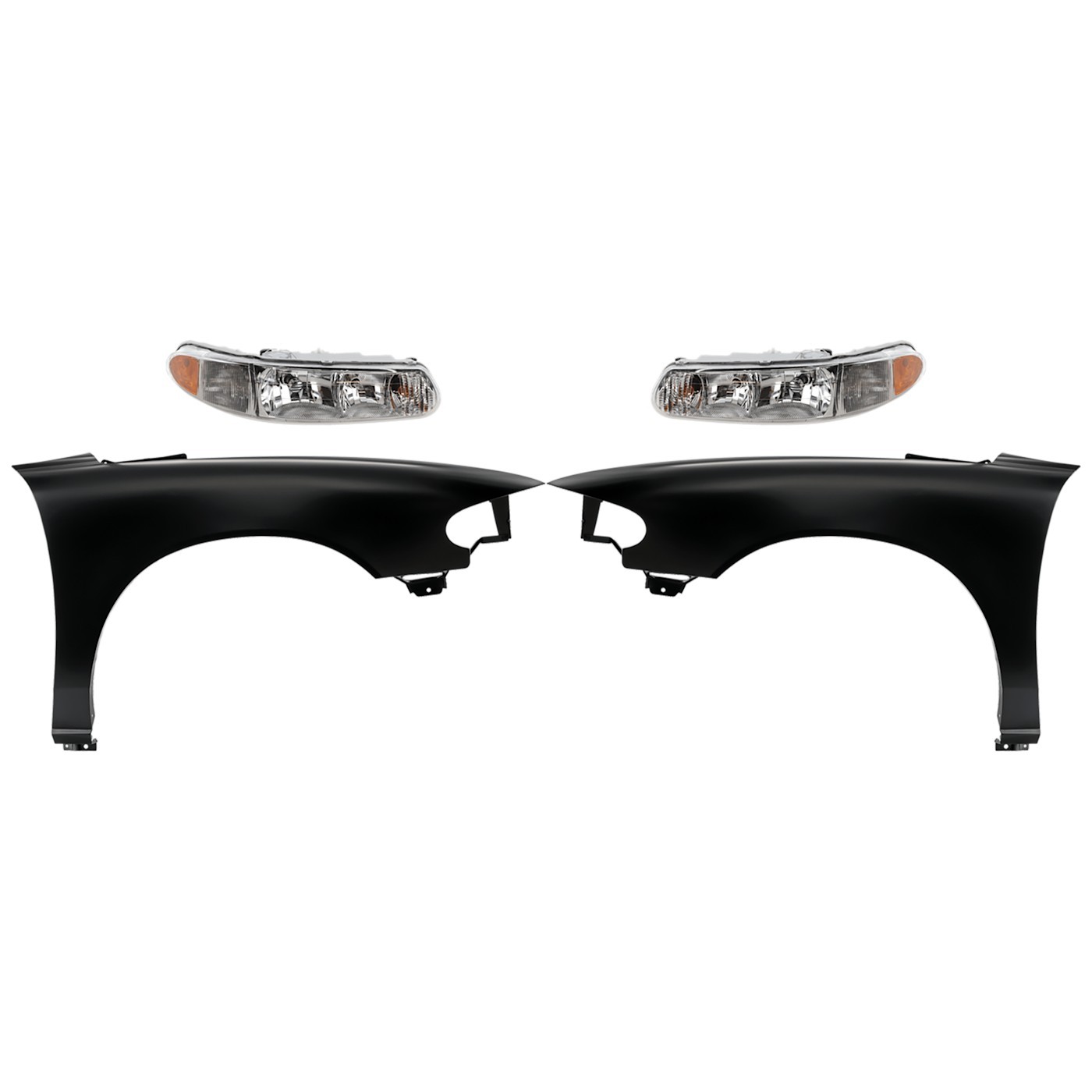 Headlight  Driver & Passenger Side for Buick Century Regal 1997-2004