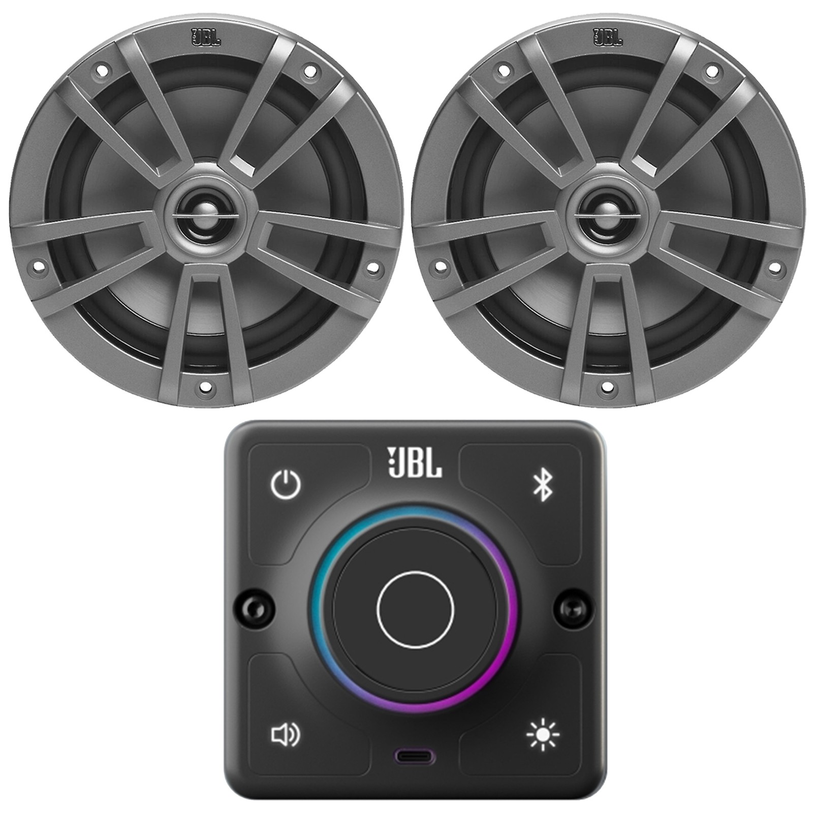 JBL AURA-BT-M Marine Compact 2-Way Receiver, 2x 6.5\