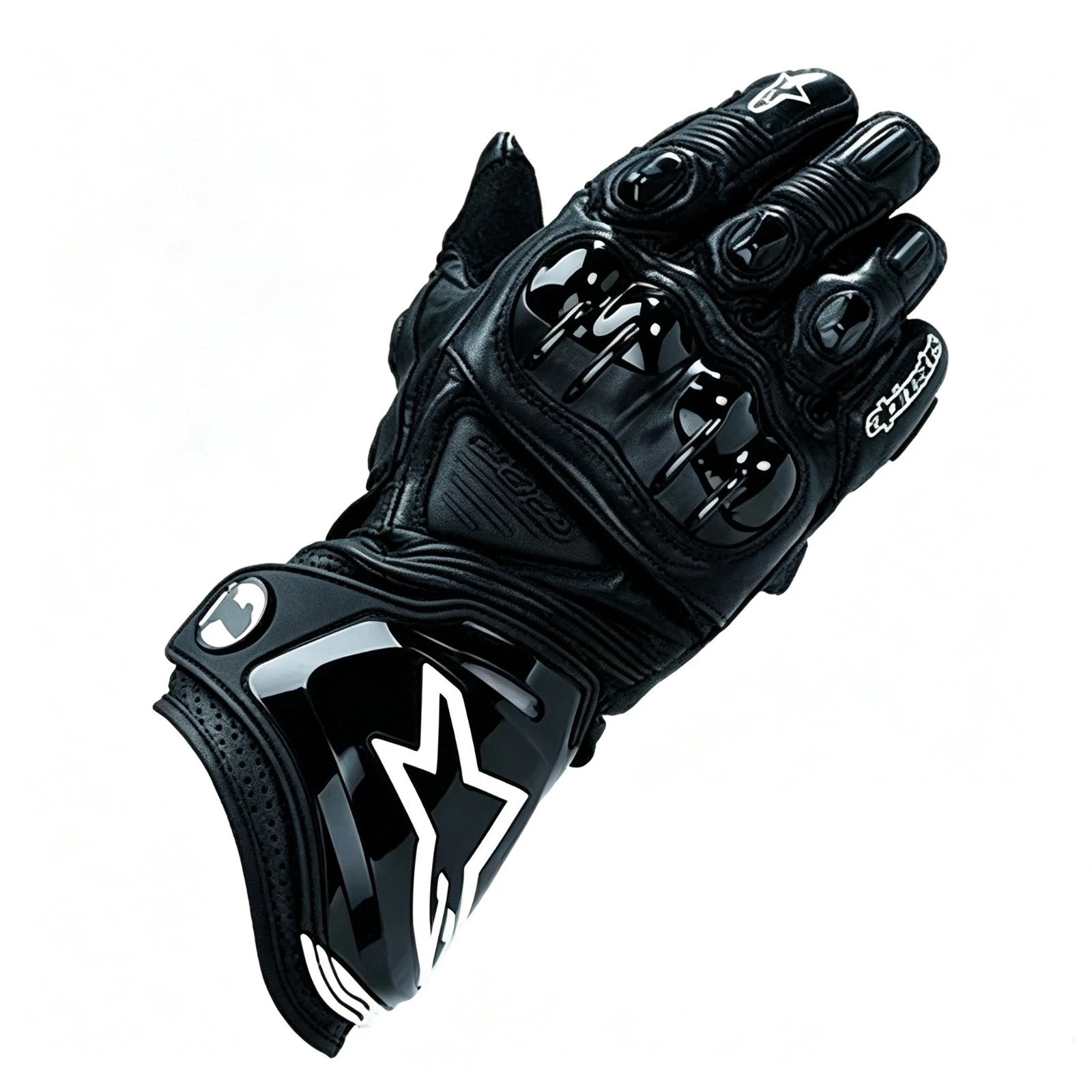 Alpinestars GP-PRO Men's Long Leather Racing Motorcycle Gloves - Black