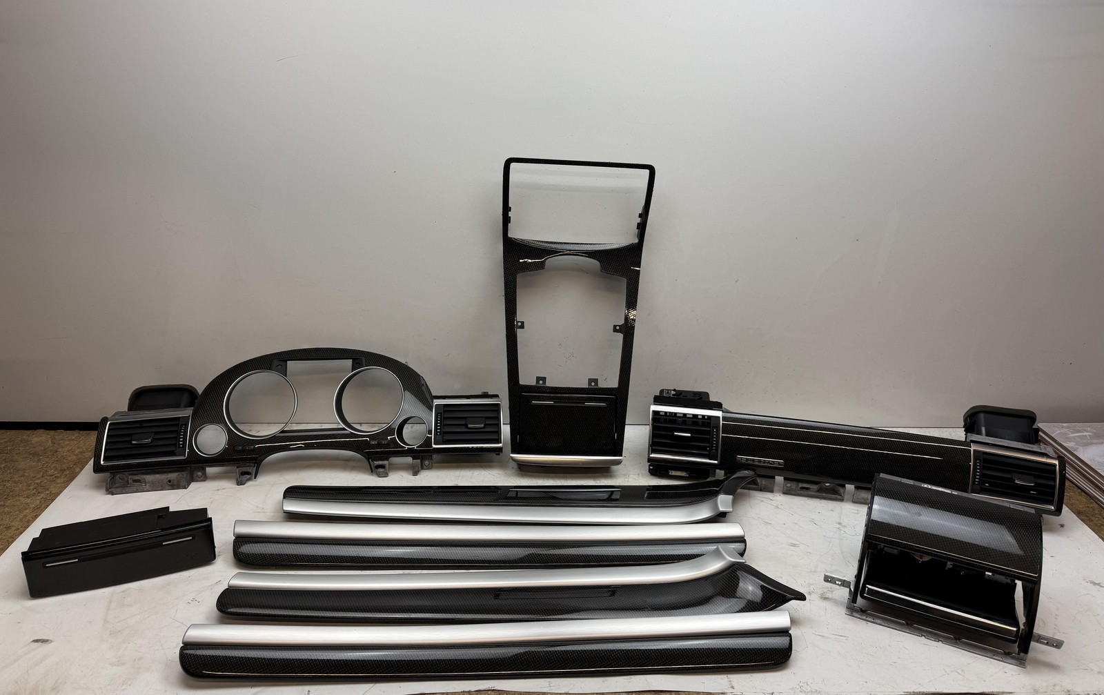OEM Audi S8 A8 D3 Carbon Fiber Interior Trim Set SWB Dash Console Door 06-10