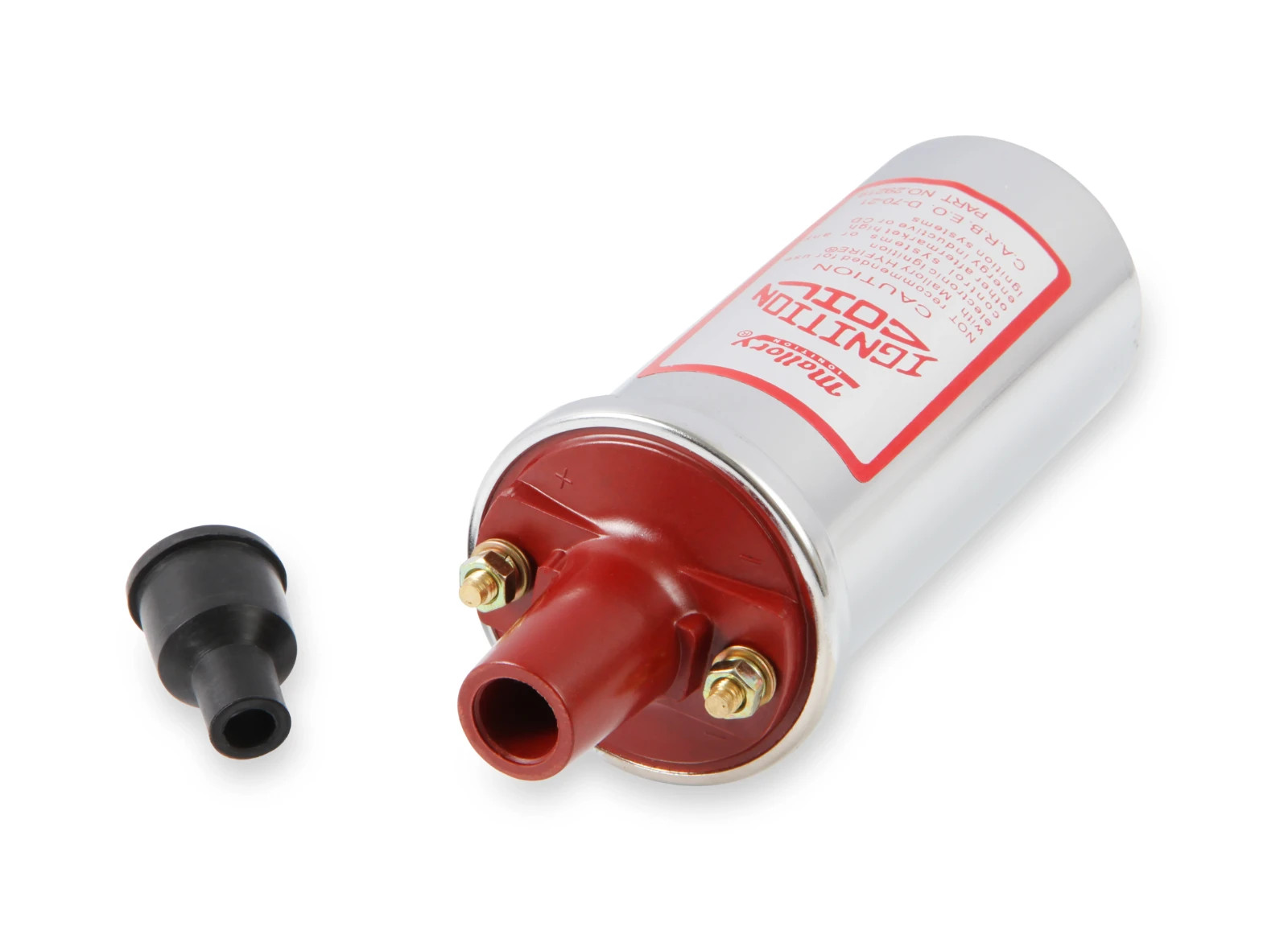 Mallory 29219 Street Performance Ignition Coil Chrome Canister Red Top