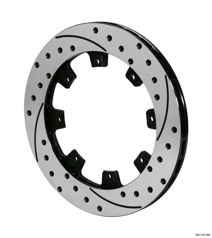 Wilwood 160-7103-BK Passenger Brake Rotor SRP Drilled Slotted 12.19