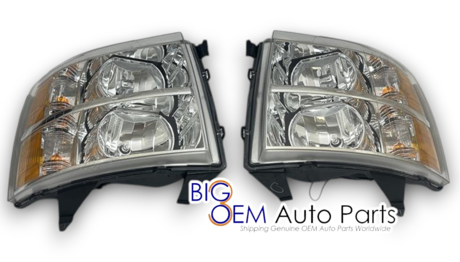 OEM new 2007-2013 Chevrolet Silverado Front RH LH Headlight / Park Lamp Pair Set