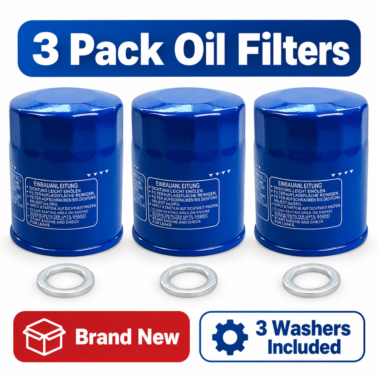 3 Pack OEM Honda 15400-PLM-A02 Oil Filter + Washer Pilot Odyssey Ridgeline