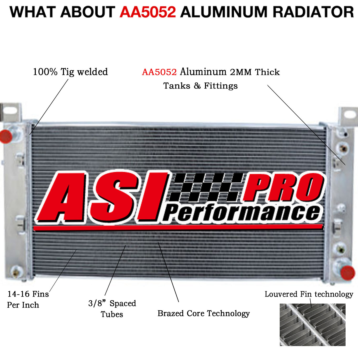 4-Row Radiator for GMC Chevy Silverado Suburban Tahoe Yukon 1500 2500 34\'\' #2423