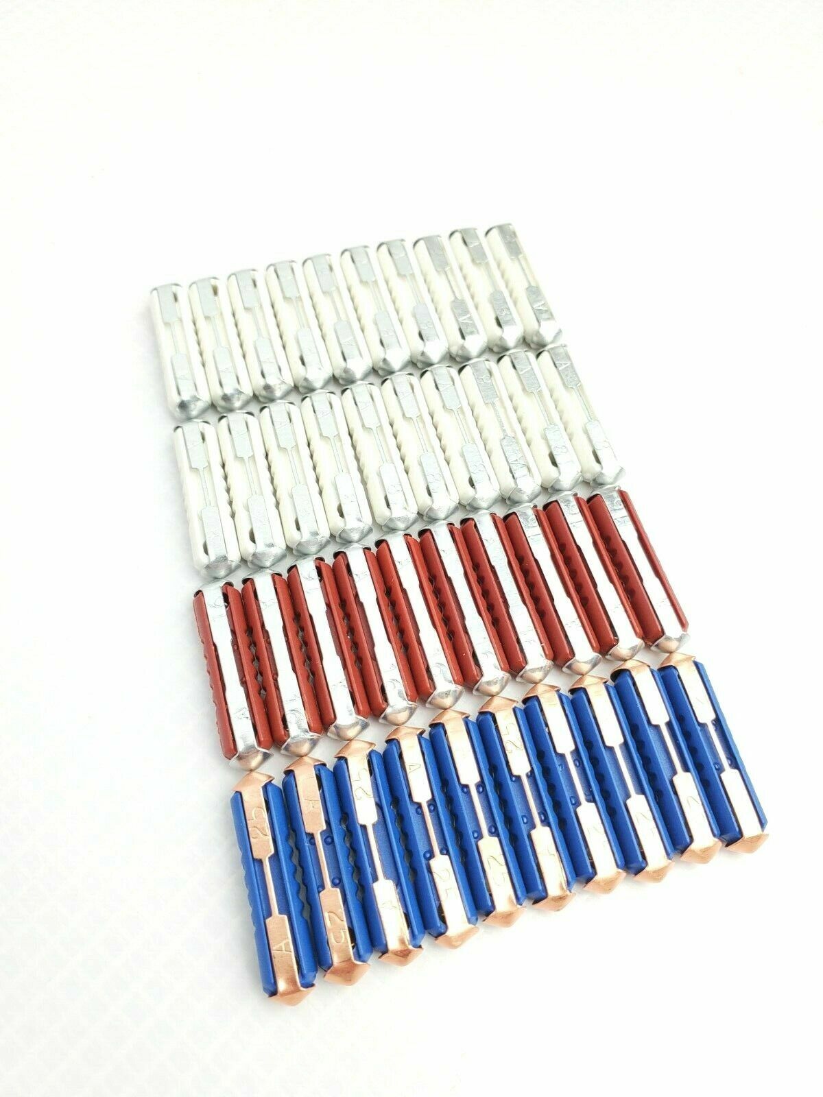 BMW Torpedo Fuse Kit Qty 40x E30 E23 E24 E28 Bullet Fuses Red Blue White