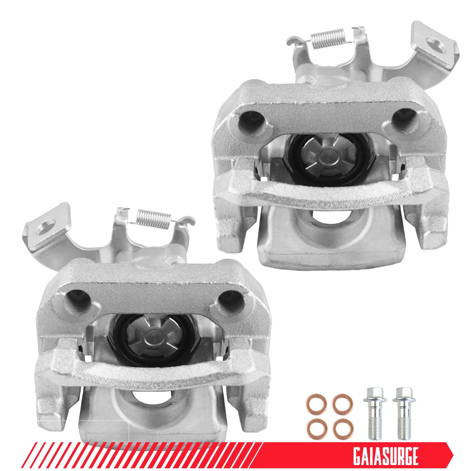 2x Rear Driver & Passenger Disc Brake Caliper w/ Bracket for Toyota Prius 10-15