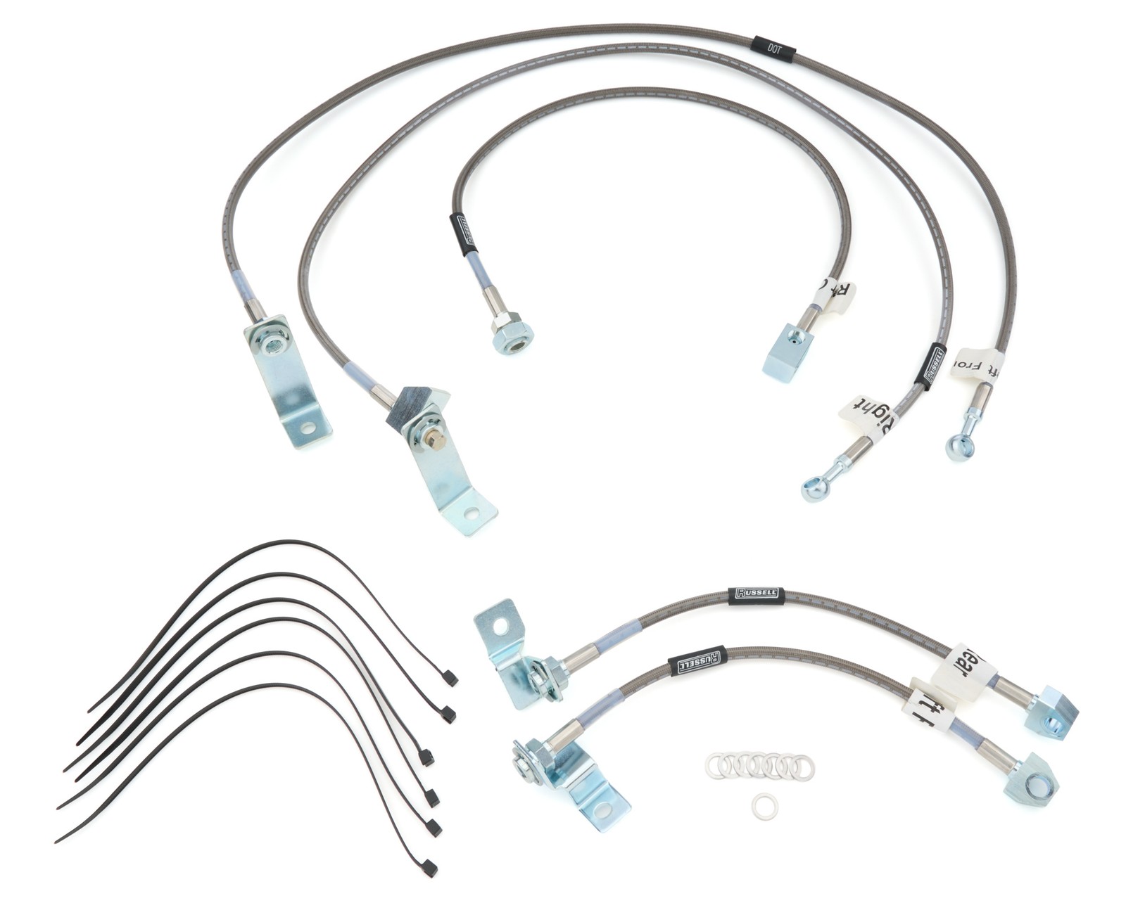 Russell Brake Hose Kit Ford Fullsize Truck 2005-2006 6 in Lift DOT Approved