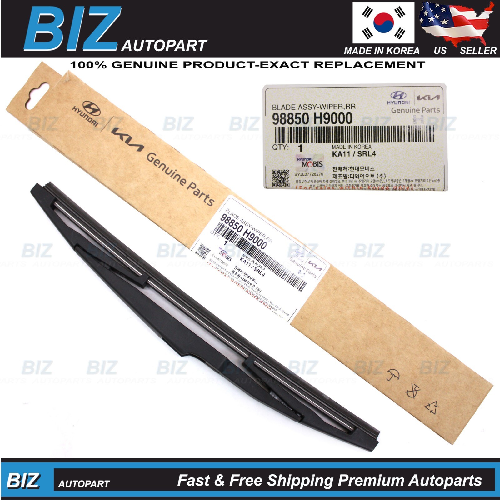 Genuine Rear Wiper Blade for 2020-2026 Tucson Venue 2018-2023 Rio 98850-H9000