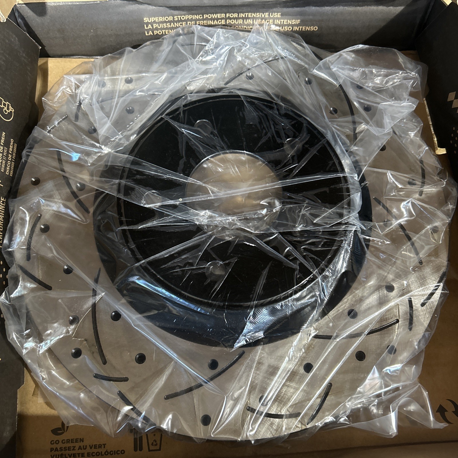 Pair Of DS-One Front Performance Rotor DS1-981055 Slotted Electrocoated