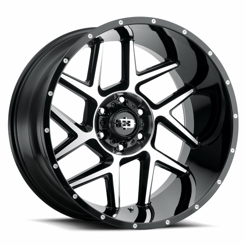 VISION 360 Sliver 20X9 6X139.7 Offset 0 Gloss Black Machined Face (Qty of 1)