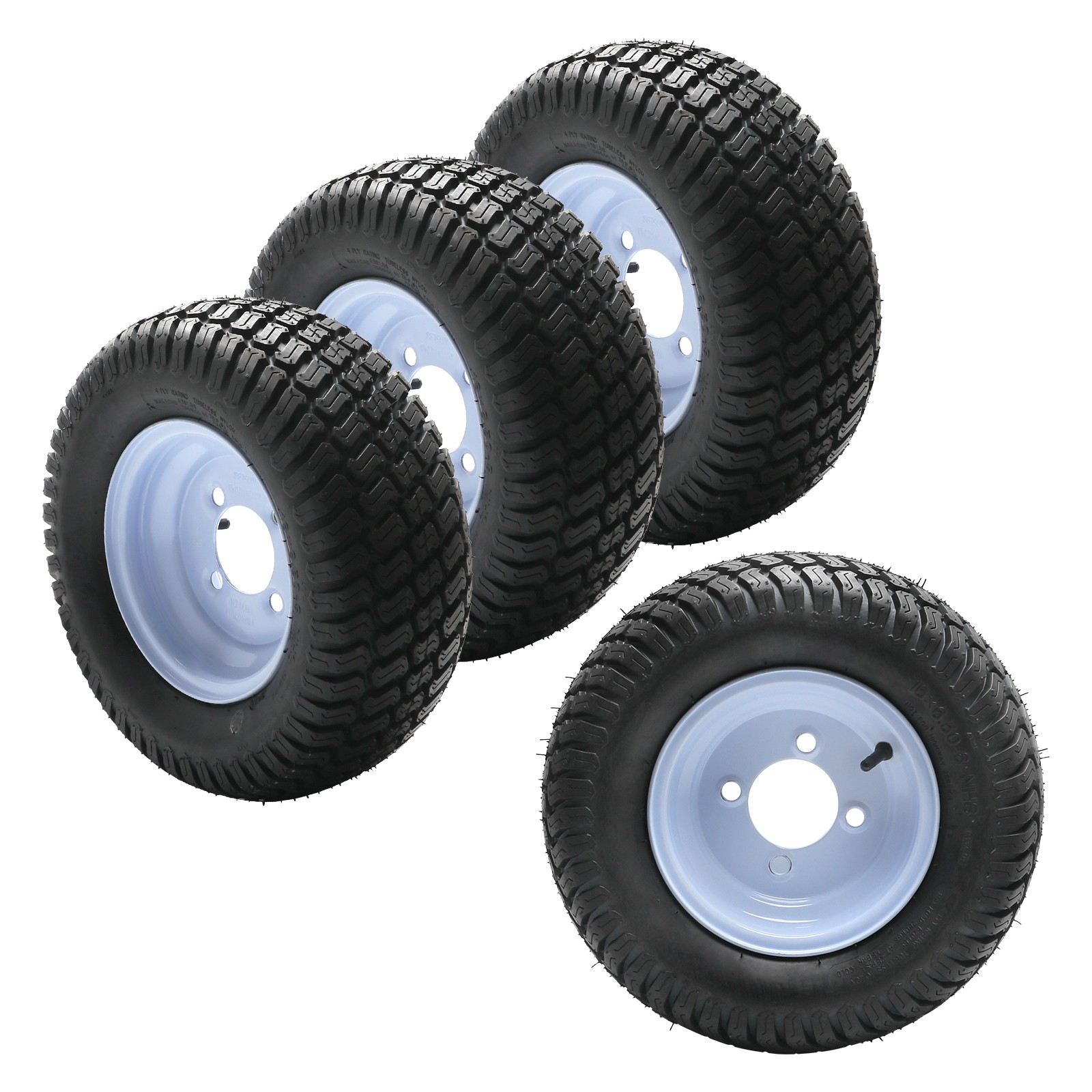 4 Pack 16x6.50-8 16x6.5x8 Turf Tire Rim 4x4\