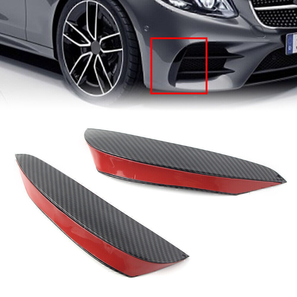 For Mercedes Benz E W213 Sport CarbonFiber Front Bumper Splitter Side Fins
