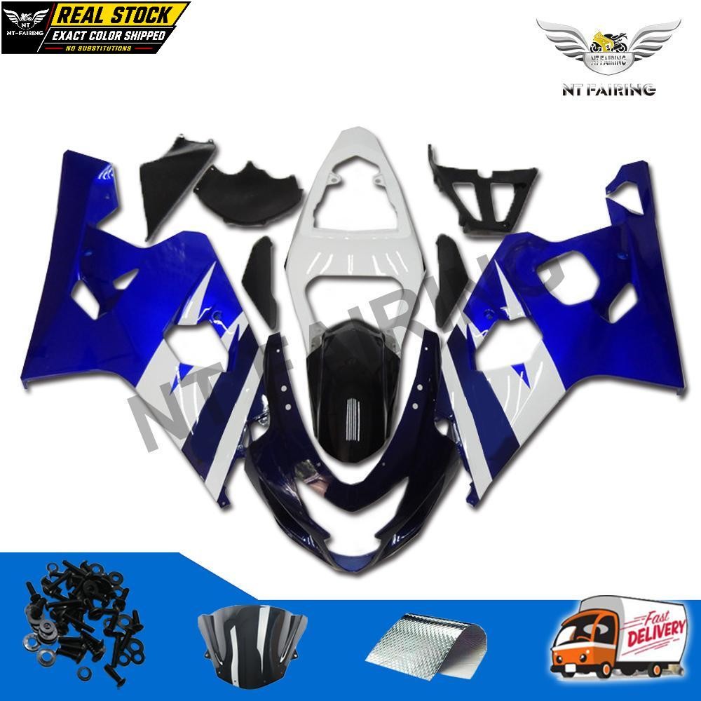NT Injection Blue White Fairing Fit for  2004 2005 GSXR 600 750 o005