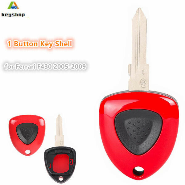 Replacement Shell Remote Car Key Case Fob 1 Butotn for Ferrari F430 2005-2009