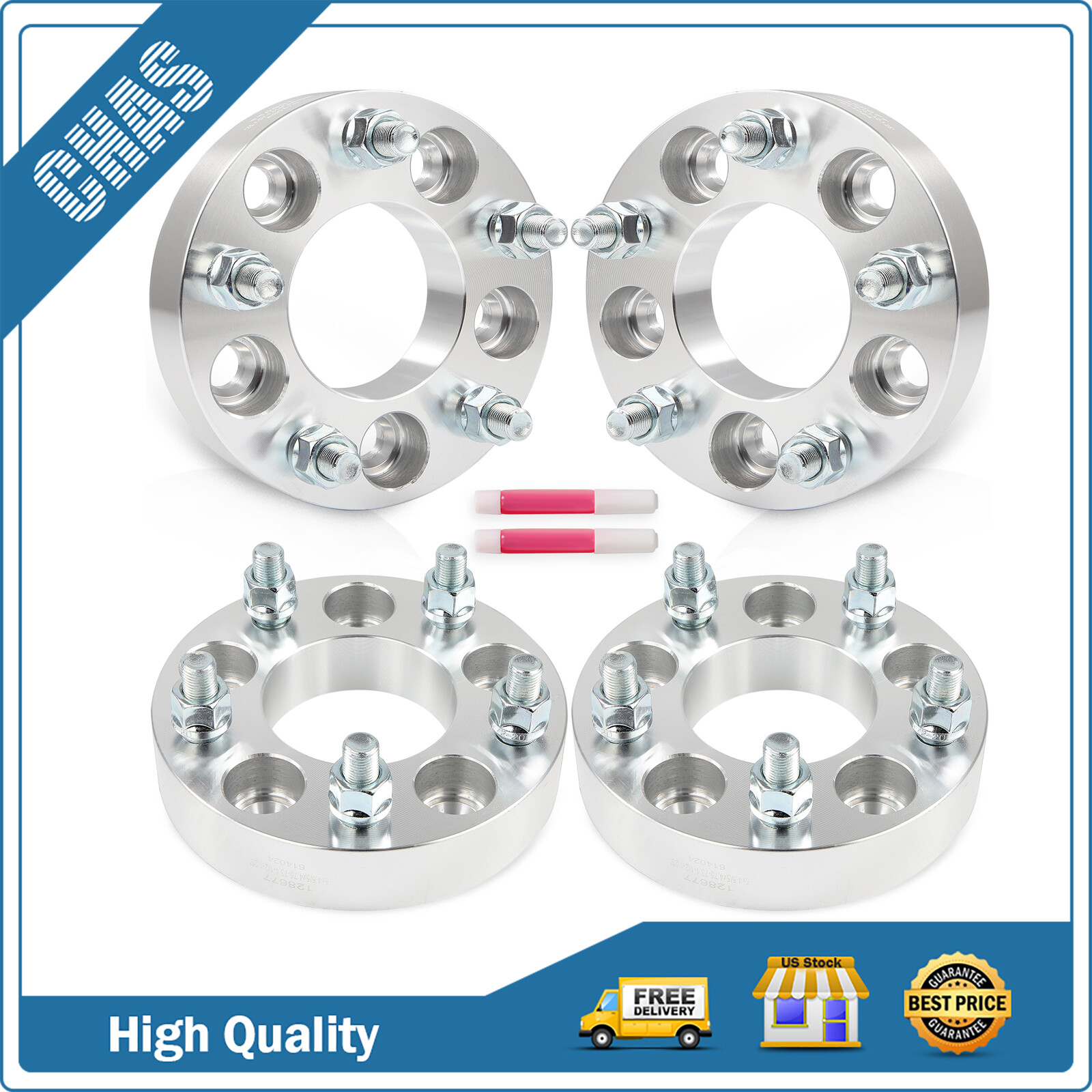 (4) 5x4.5 to 5x4.75 Wheel Adapters 1.25