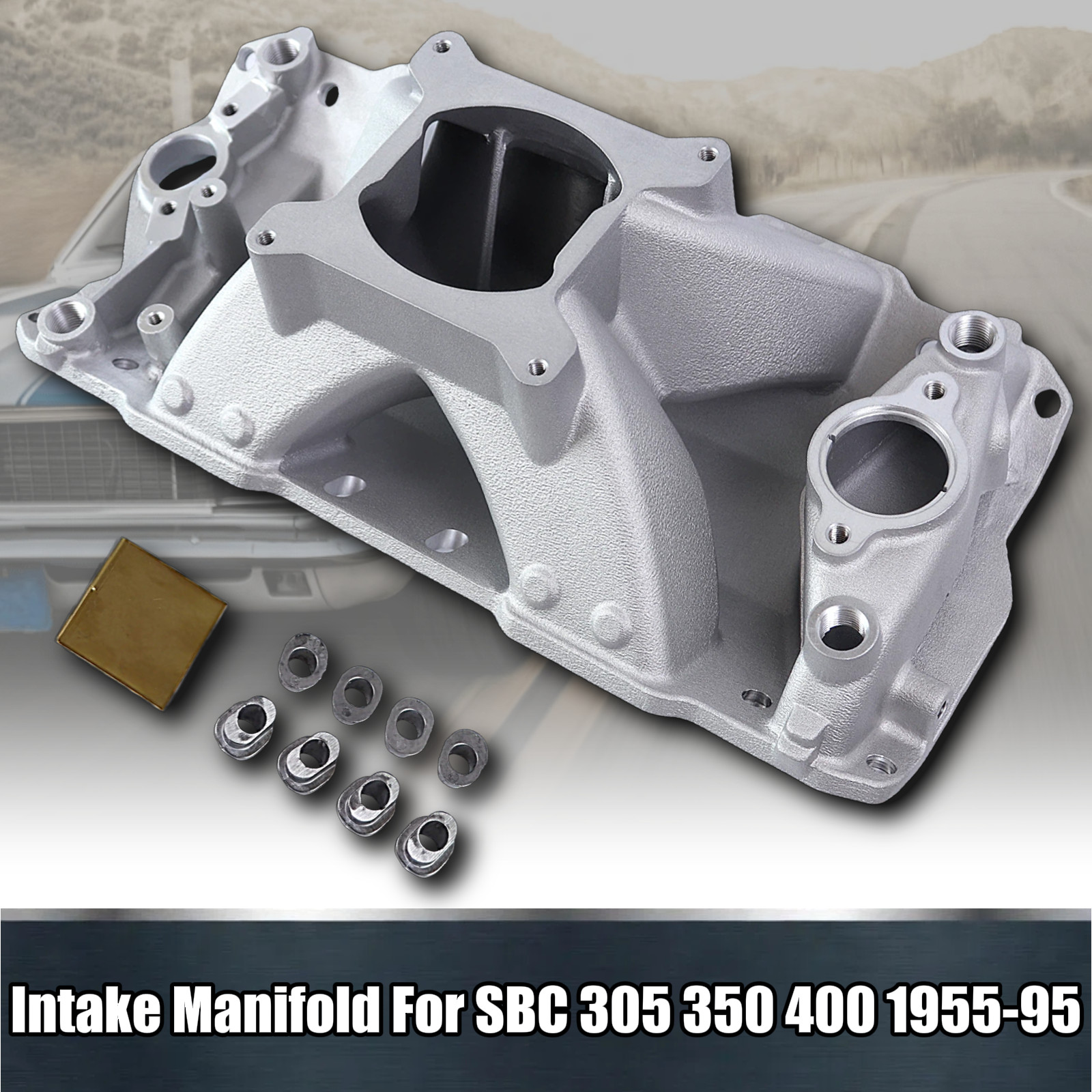 High Rise Single Plane Intake Manifold For 1957-95 Small Block Chevy SBC 350 400