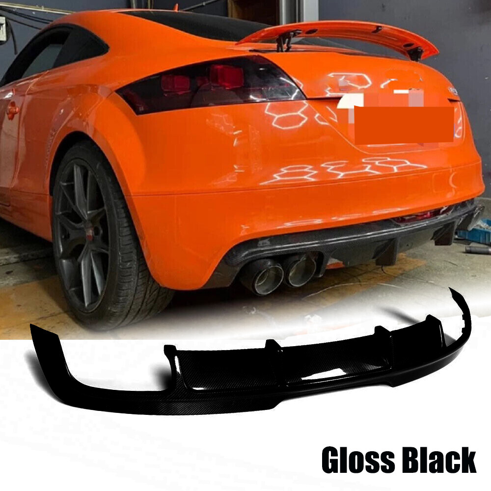 Gloss Black Rear Bumper Lip Diffuser Spoiler for Audi TTS 08-14 Audi TT 2013-14