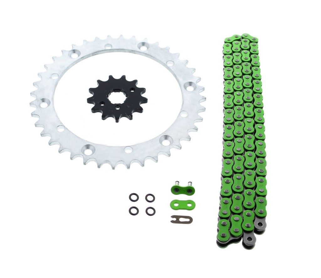 89-2004 Yamaha YFM350 Warrior 350 Green O Ring Chain & Sprocket Silver 13/40 98L