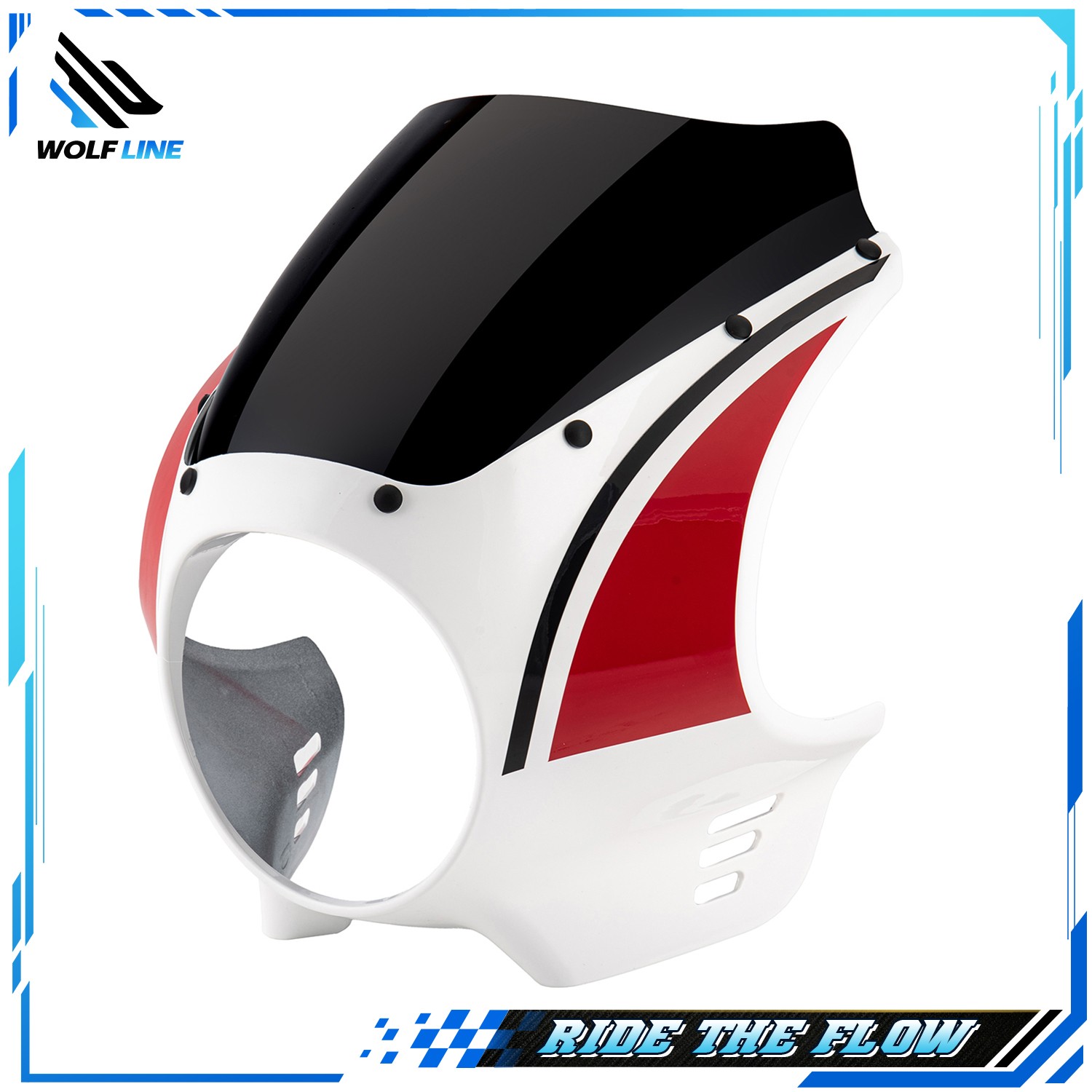 WOLFLINE Windshield & Headlight Fairing Cowl Kit for Yamaha XSR900 2022-2026