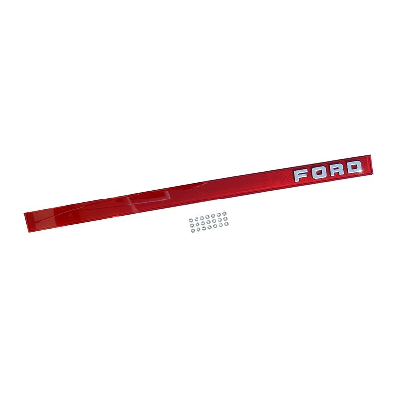 Tailgate Finish Panel Trim Red w/Ford Letters Blemished 1987-91 Ford Truck Tailgate Finish Panel Trim Red w/Ford Letters Blemished 1987-91 Ford Truck